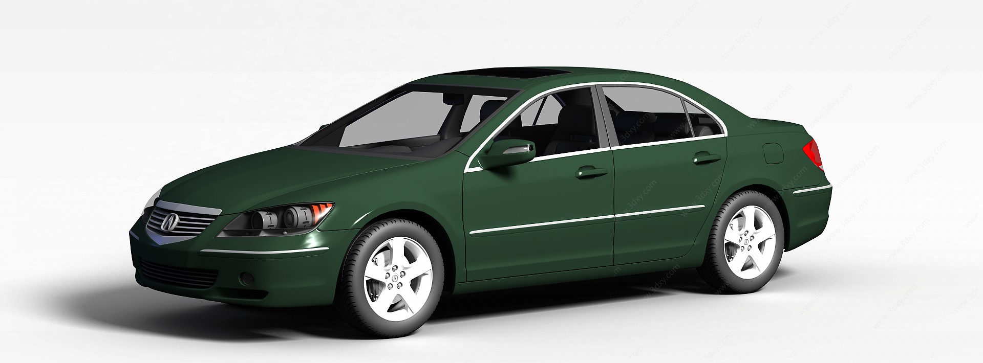 绿色讴歌RL汽车3D模型