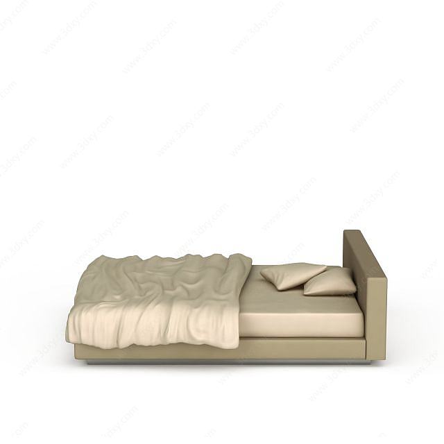 土豪金欧式床3D模型