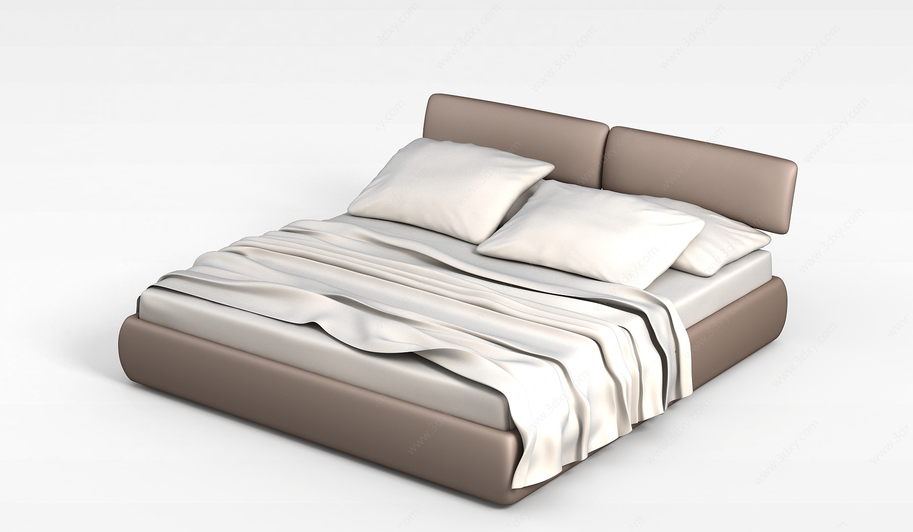 欧式现代床3D模型