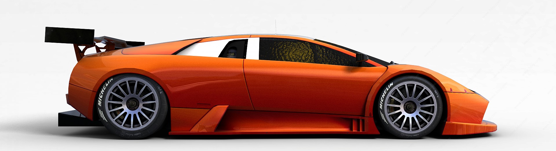 橘色兰博基尼3D模型