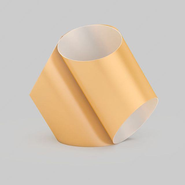黄色圆柱灯3D模型