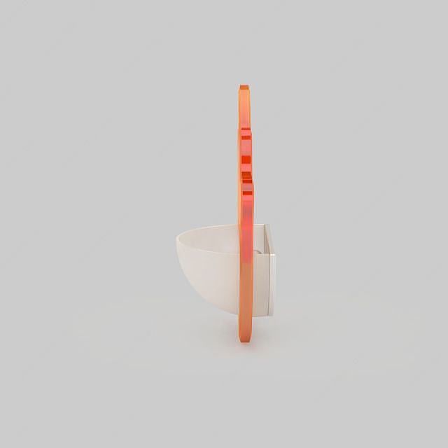 创意橘色灯3D模型