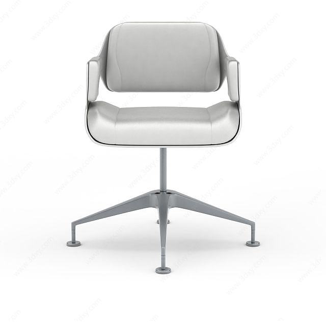 白色办公椅3D模型