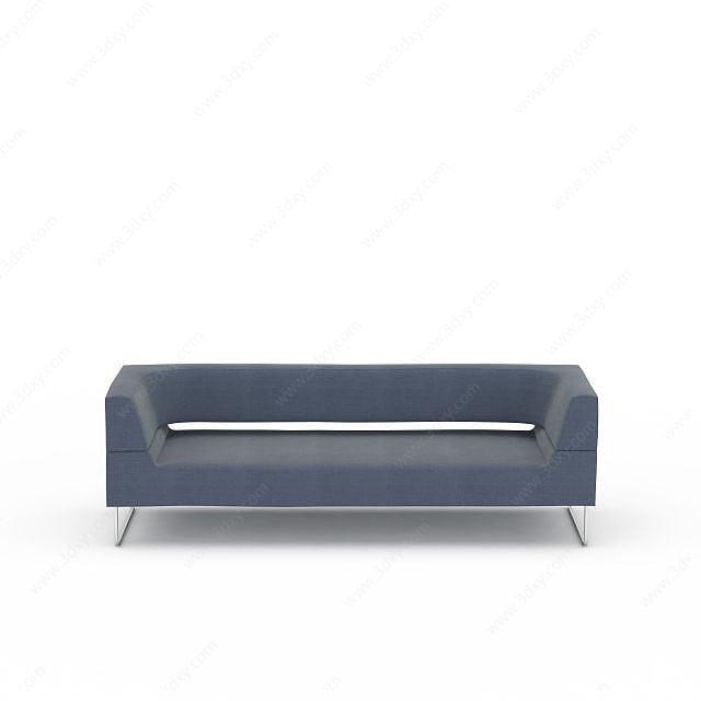 现代蓝色沙发3D模型