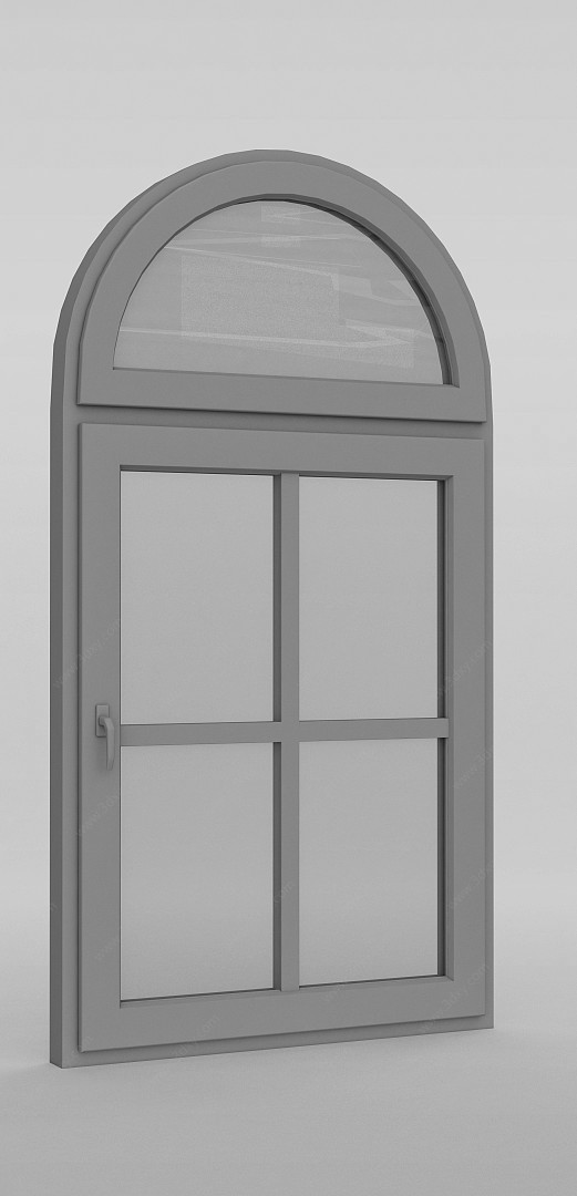 方格玻璃门3D模型