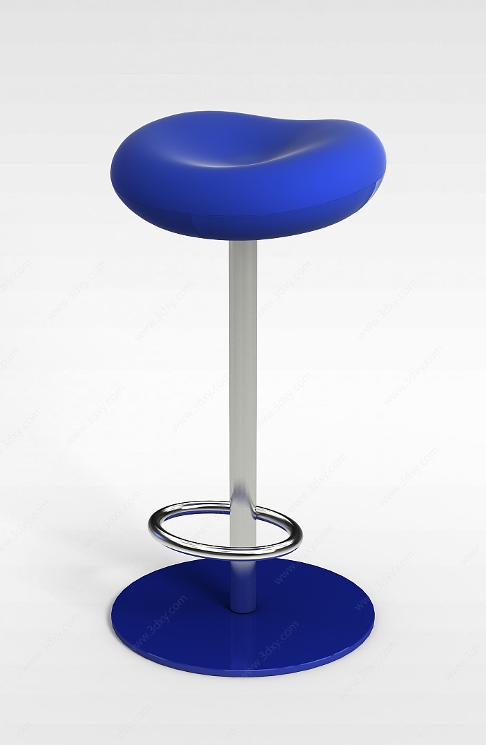 蓝色简约转椅3D模型