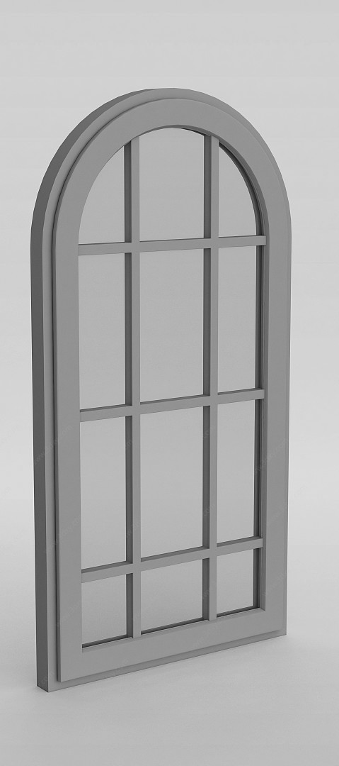 拱形玻璃门3D模型