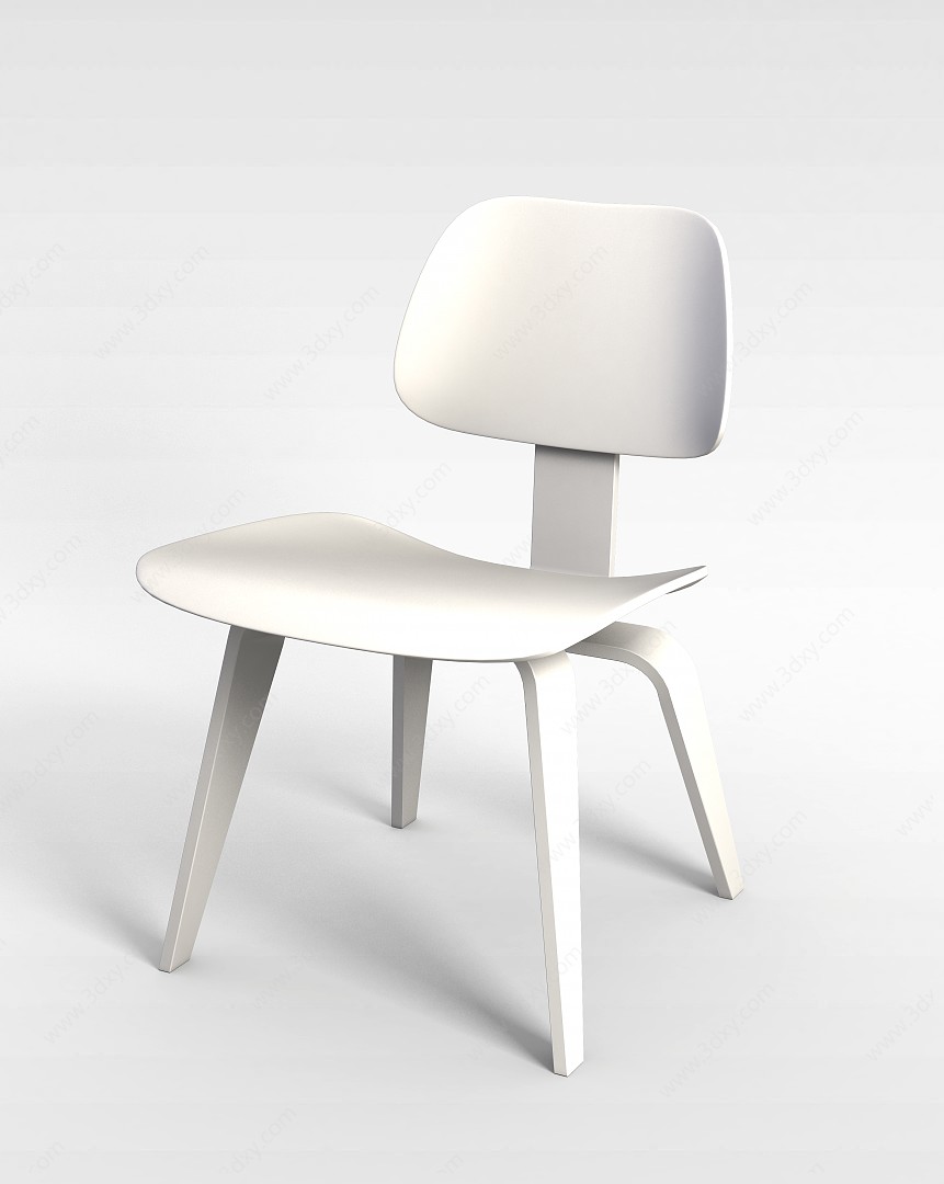 现代白色座椅3D模型