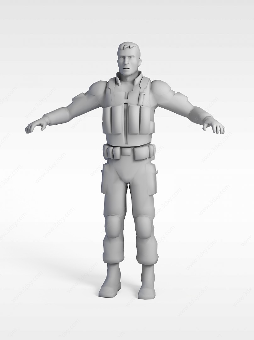 男士兵3D模型