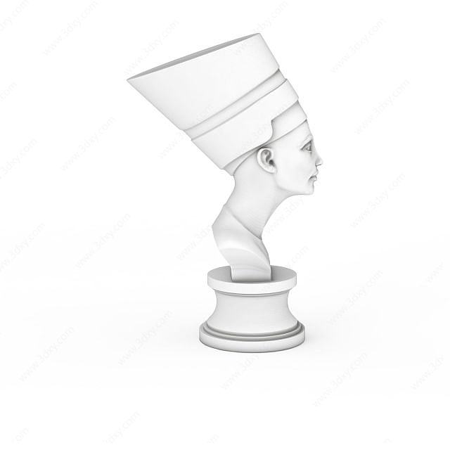 埃及法老皇后雕像3D模型