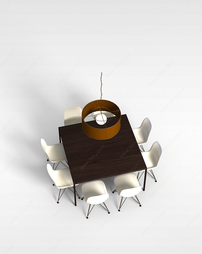 欧式餐桌餐椅3D模型