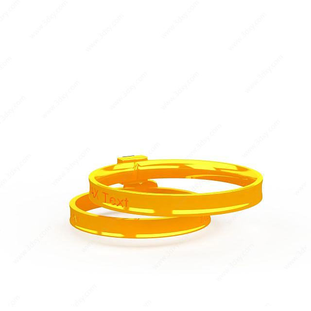 黄金戒指3D模型