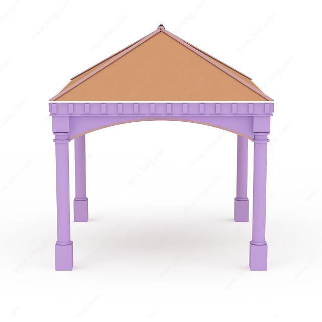 紫色凉亭3D模型