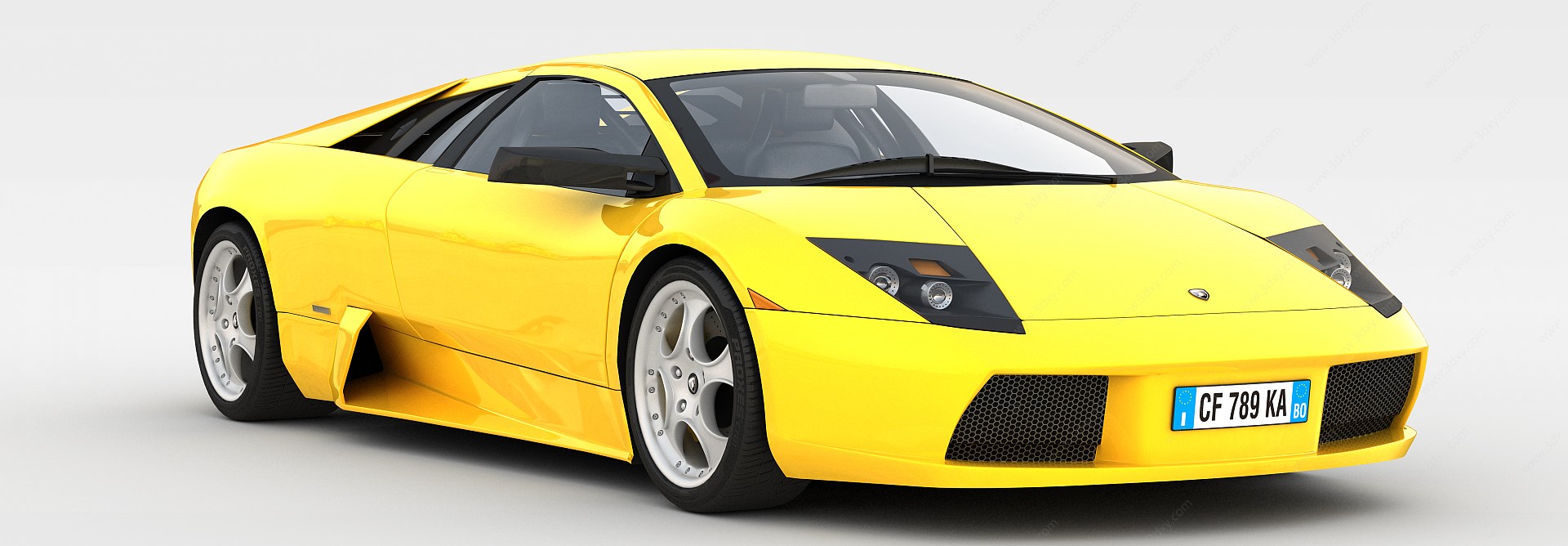 黄色汽车3D模型