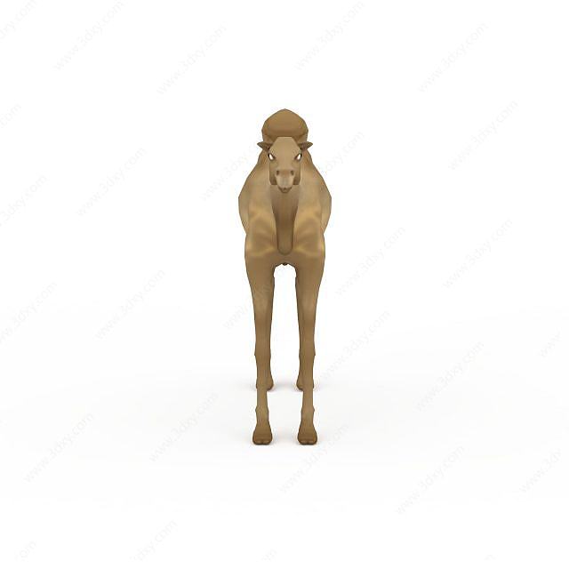 单峰骆驼3D模型