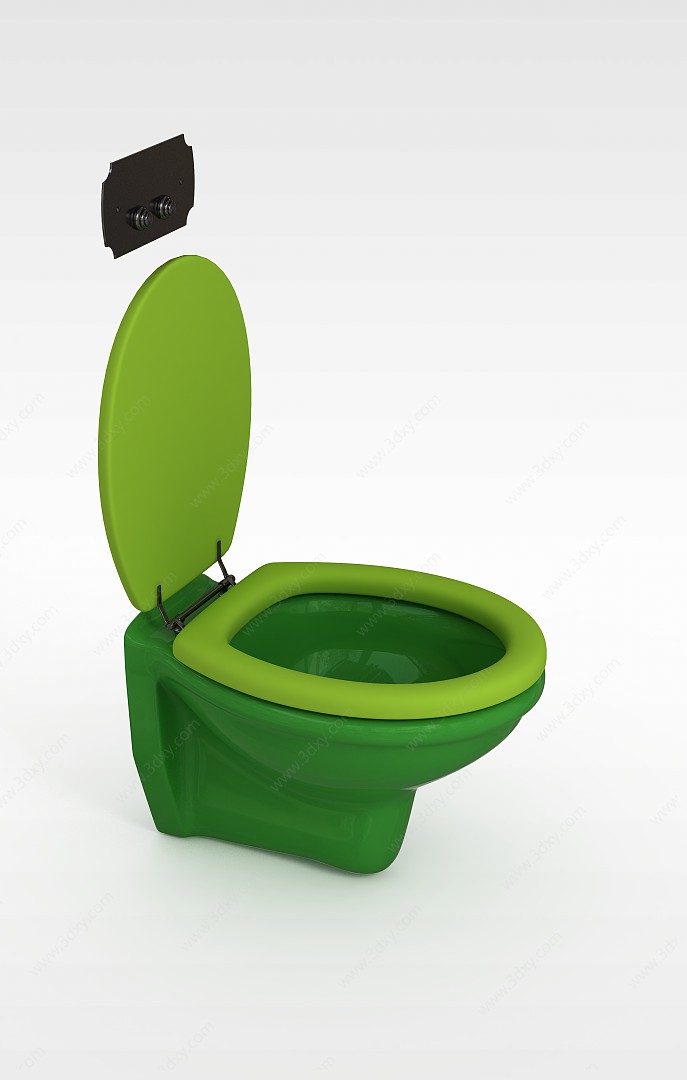 绿色坐便器3D模型