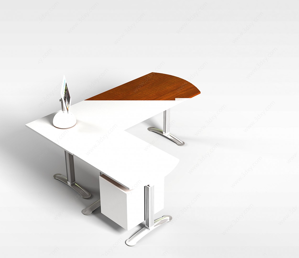 木制办公桌3D模型