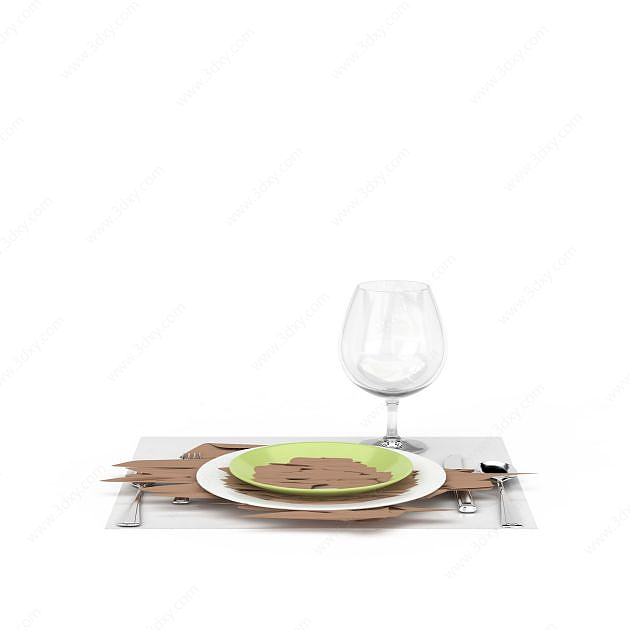 西餐餐具3D模型