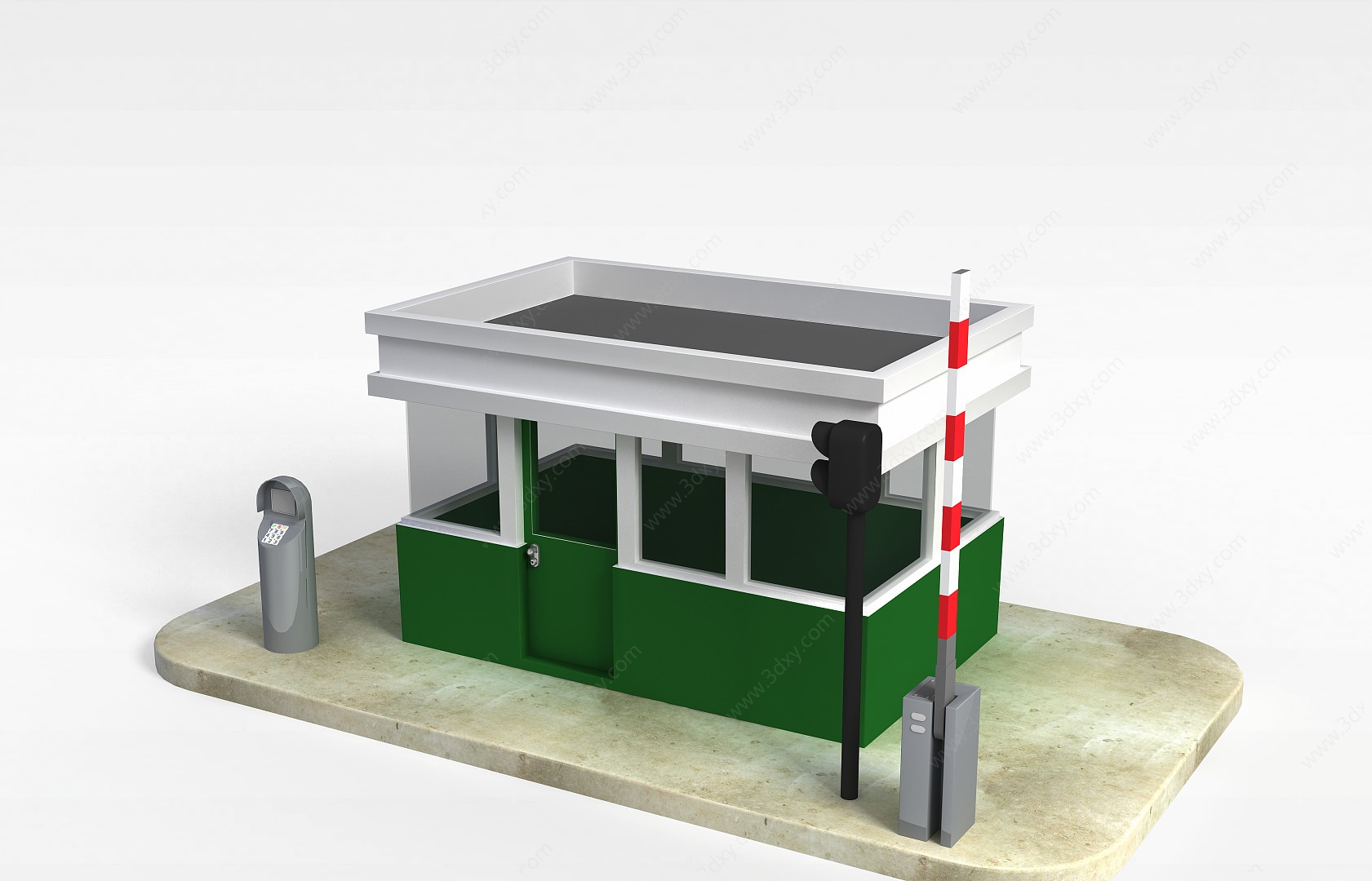 停车场管理亭3D模型