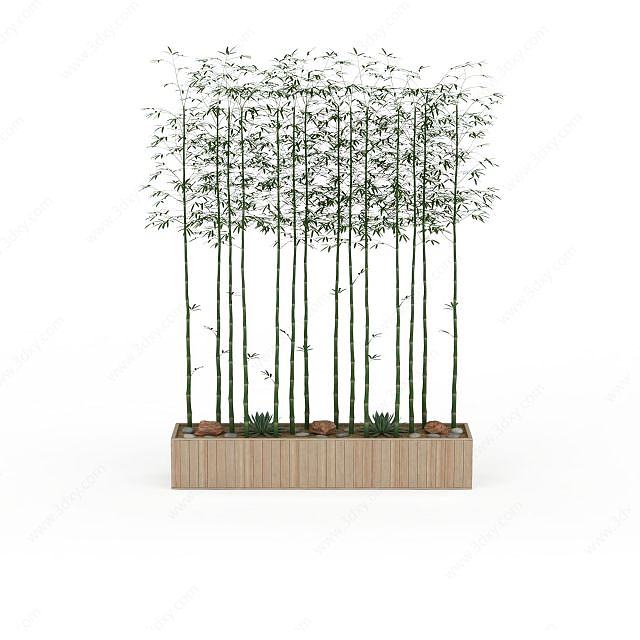 室内竹子3D模型