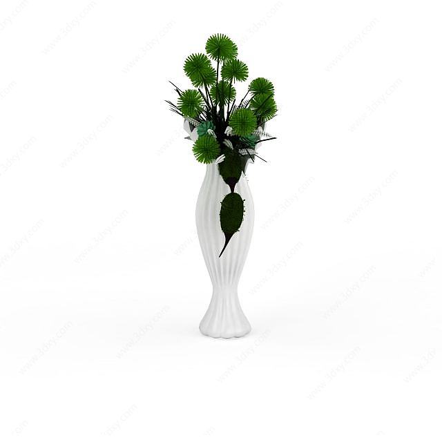 绿毛草植物3D模型