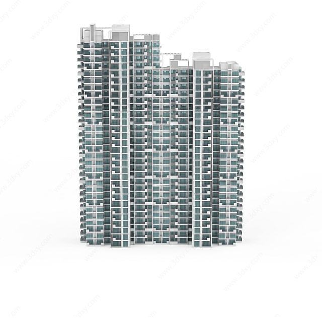 现代商厦建筑3D模型