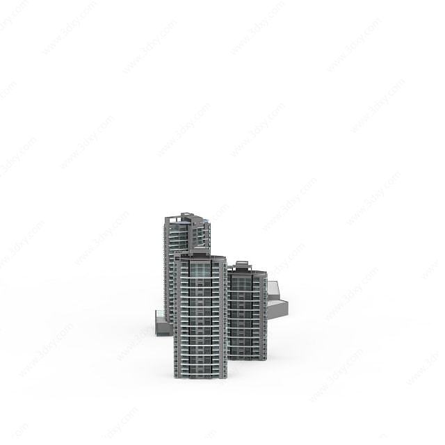 现代建筑大厦3D模型