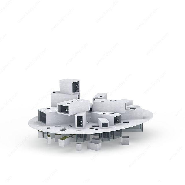 摩登建筑大楼3D模型