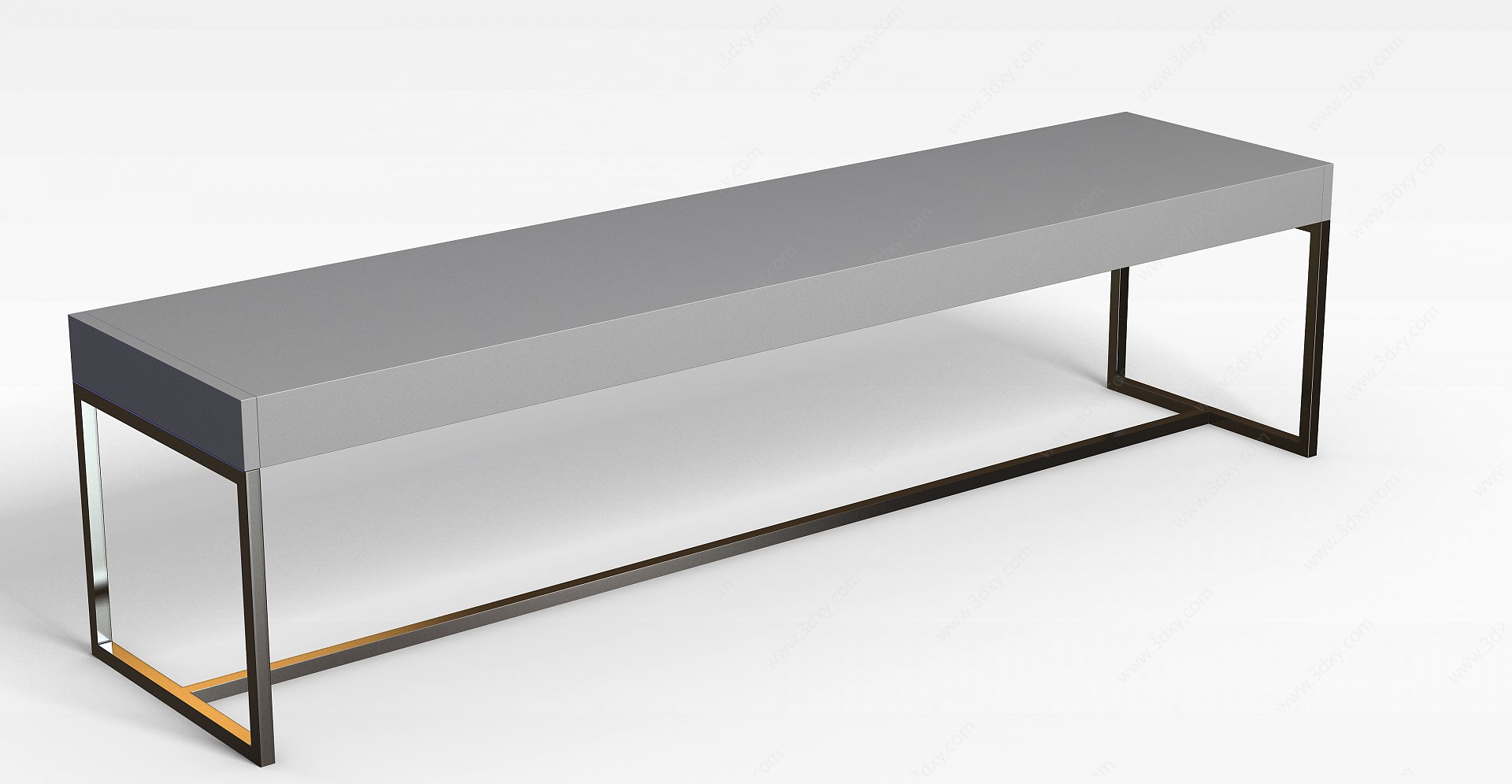 现代简约大长桌3D模型