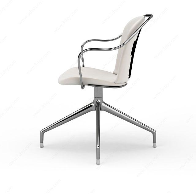 白色简约椅子3D模型