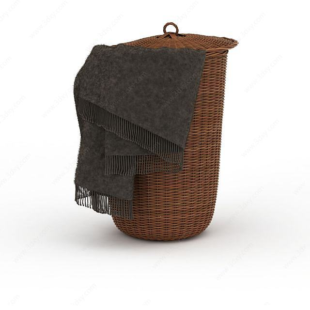 装脏衣服篮子3D模型