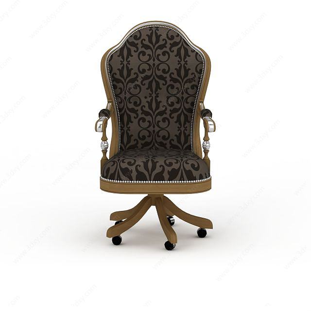 欧式旋转老板椅3D模型