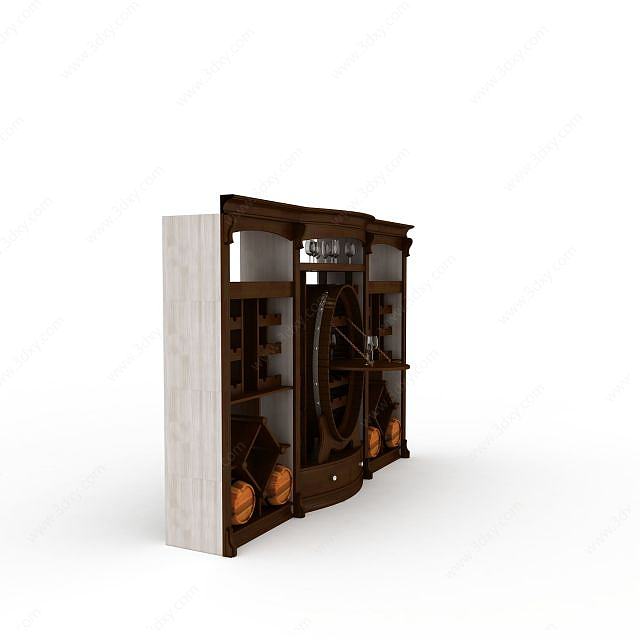 红酒收藏架3D模型