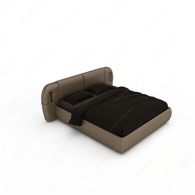 简约舒适软床3D模型