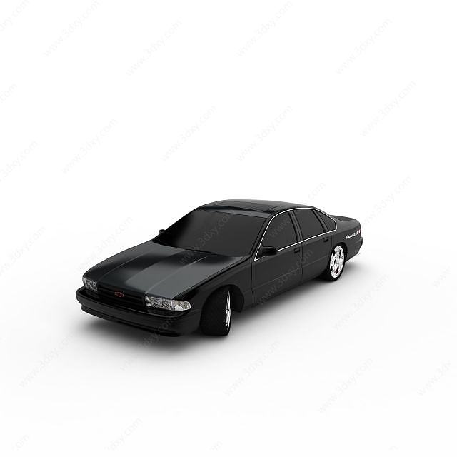 雪佛兰黑色跑车3D模型