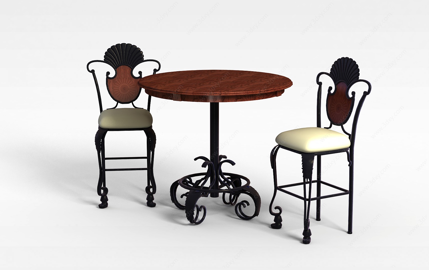 咖啡厅桌椅3D模型
