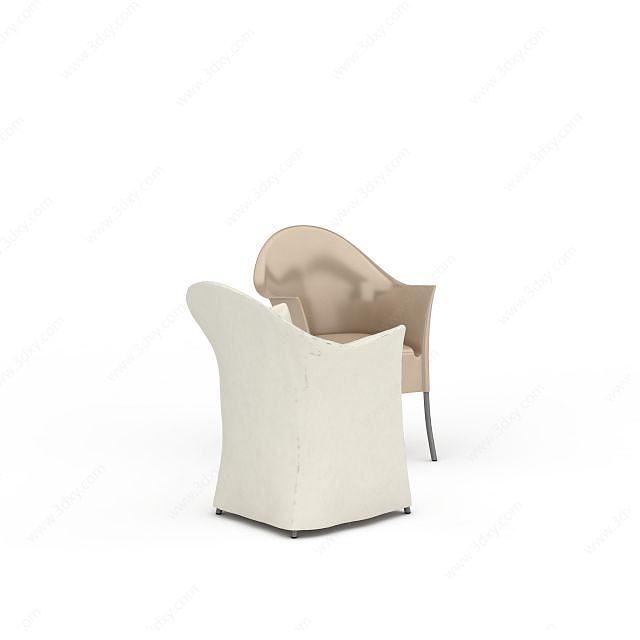 简约座椅组合3D模型