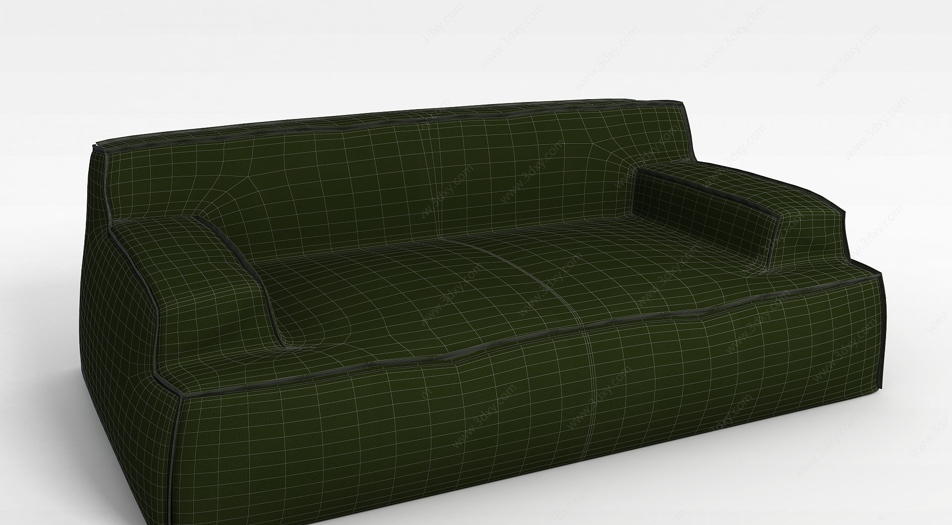 现代墨绿沙发3D模型