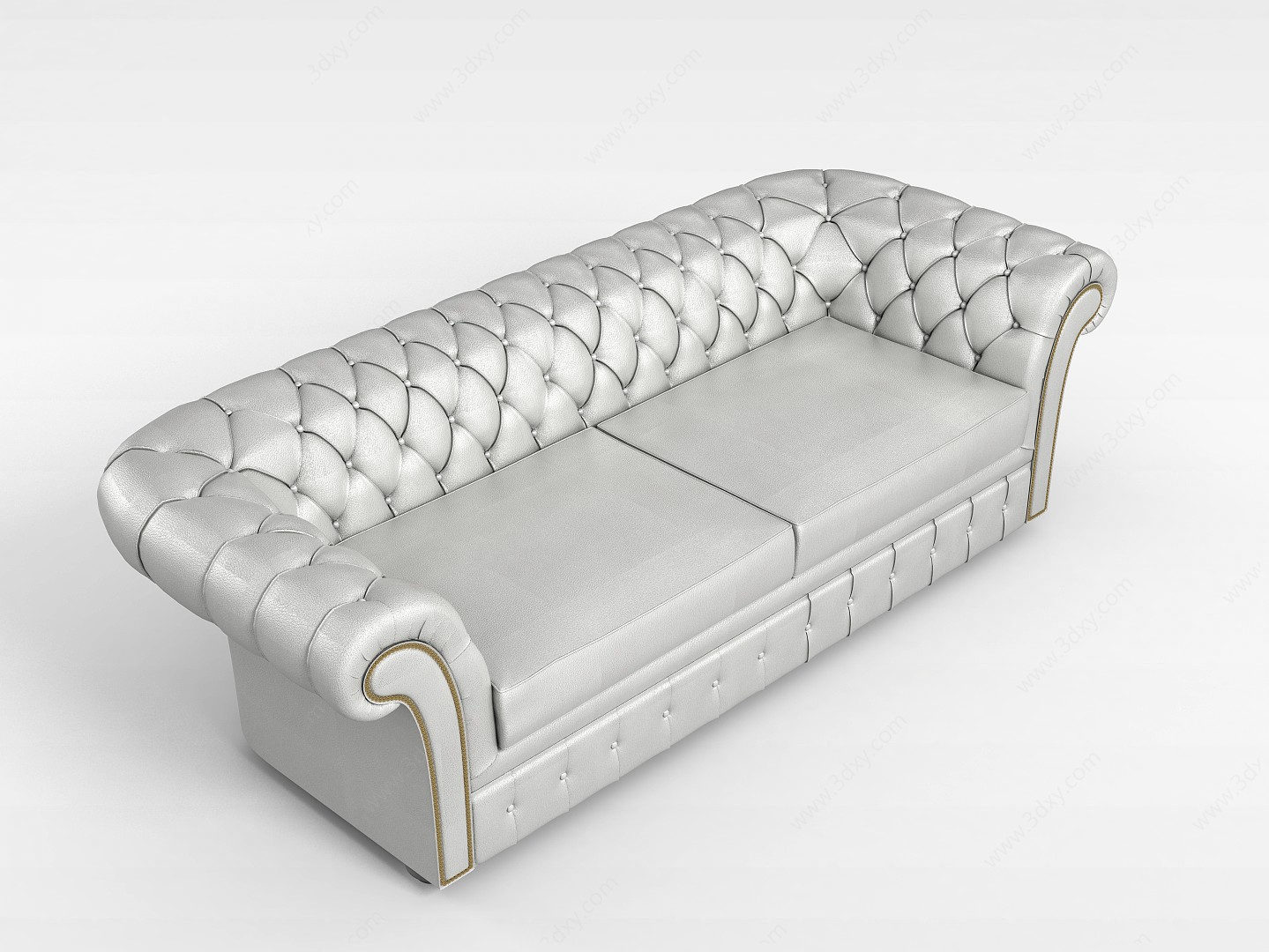 银色时尚沙发3D模型