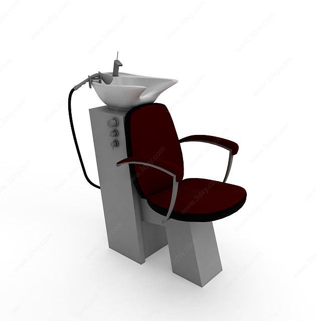 坐式洗头椅3D模型