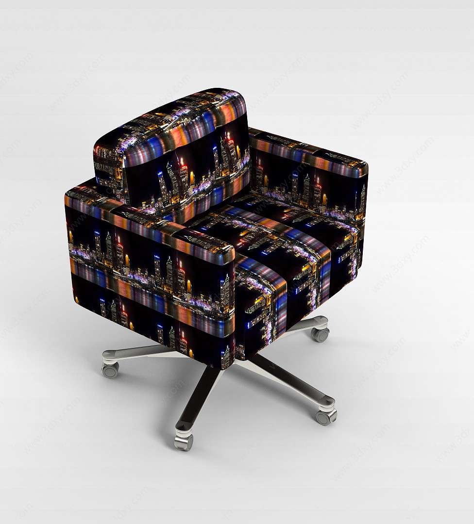 时尚旋转椅3D模型