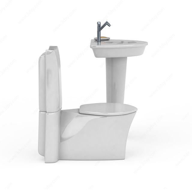 厕所设备组合3D模型