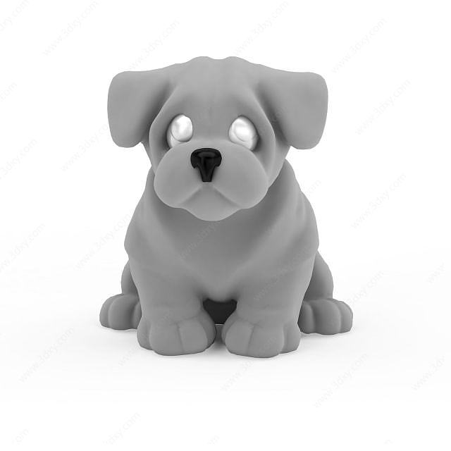 贵宾狗3D模型
