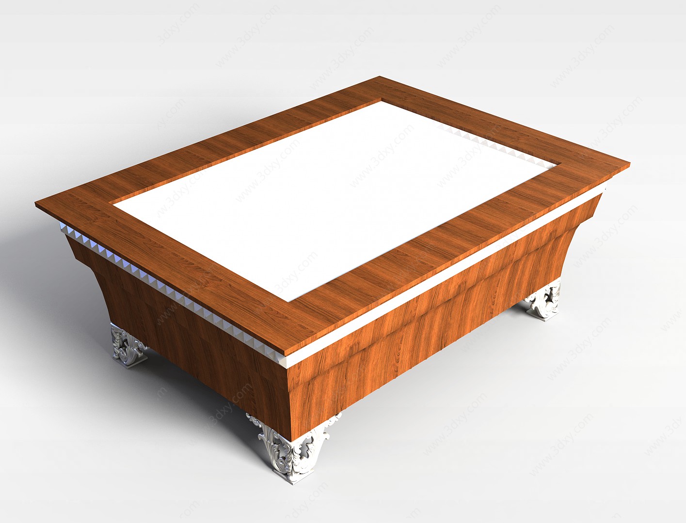 实木方桌3D模型