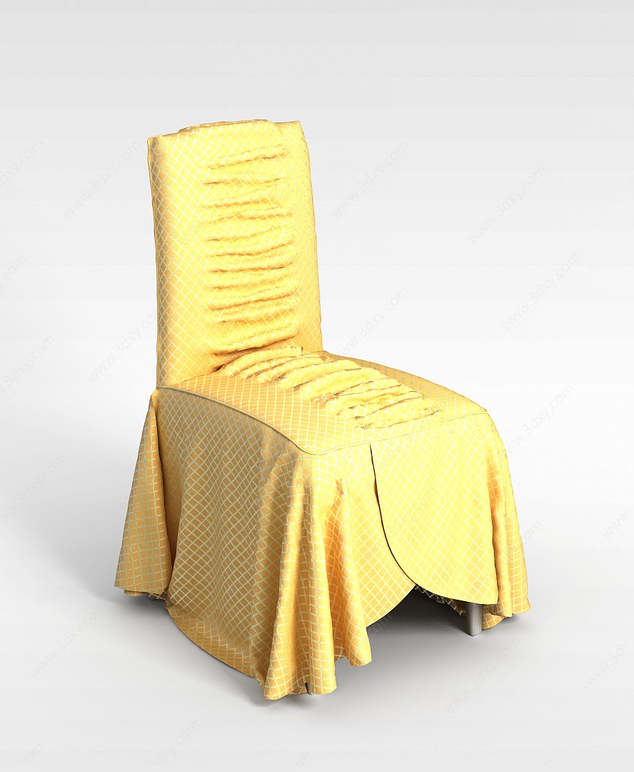 黄色时尚椅子3D模型