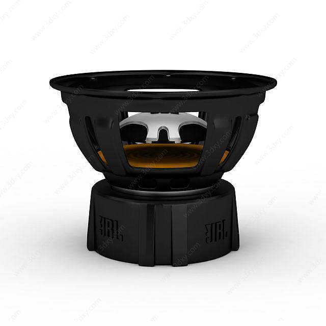 个性黑色扬声器3D模型