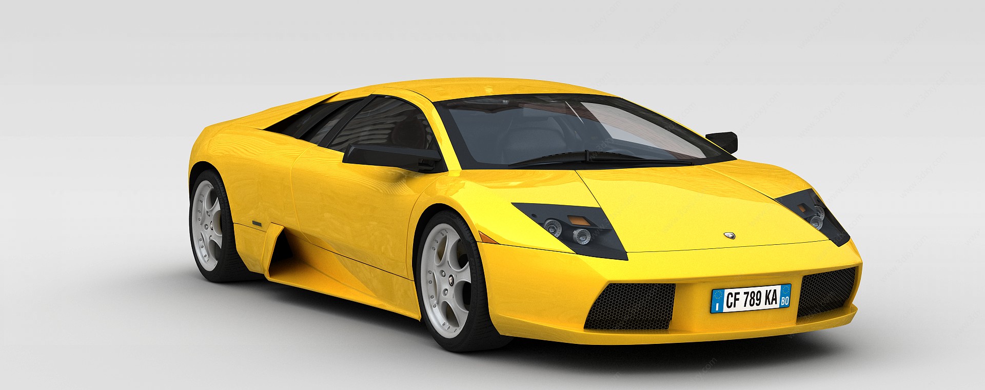 黄色跑车3D模型