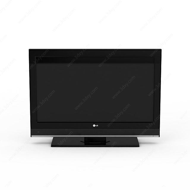 黑色LG电视机3D模型