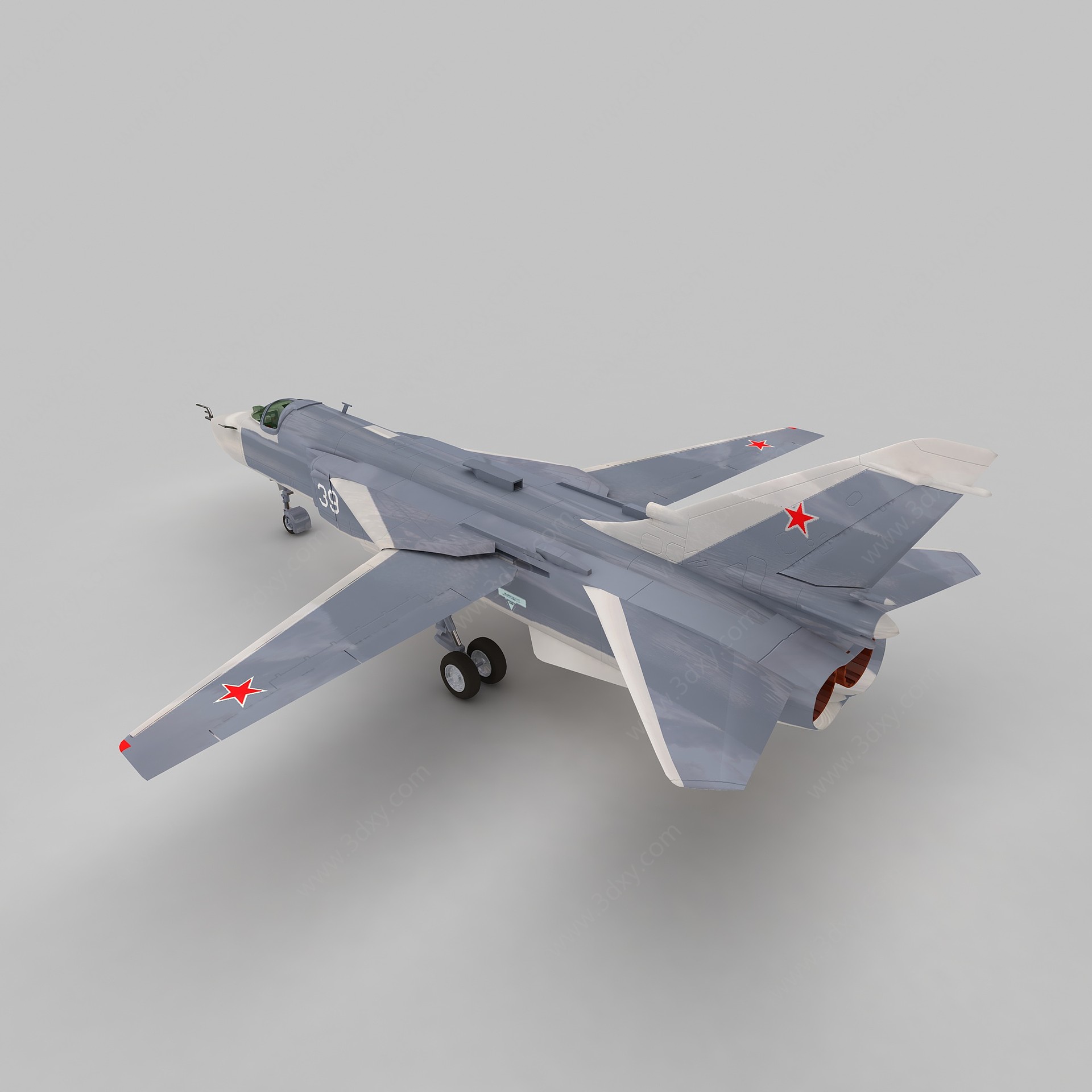 苏24击剑手轰炸机3D模型