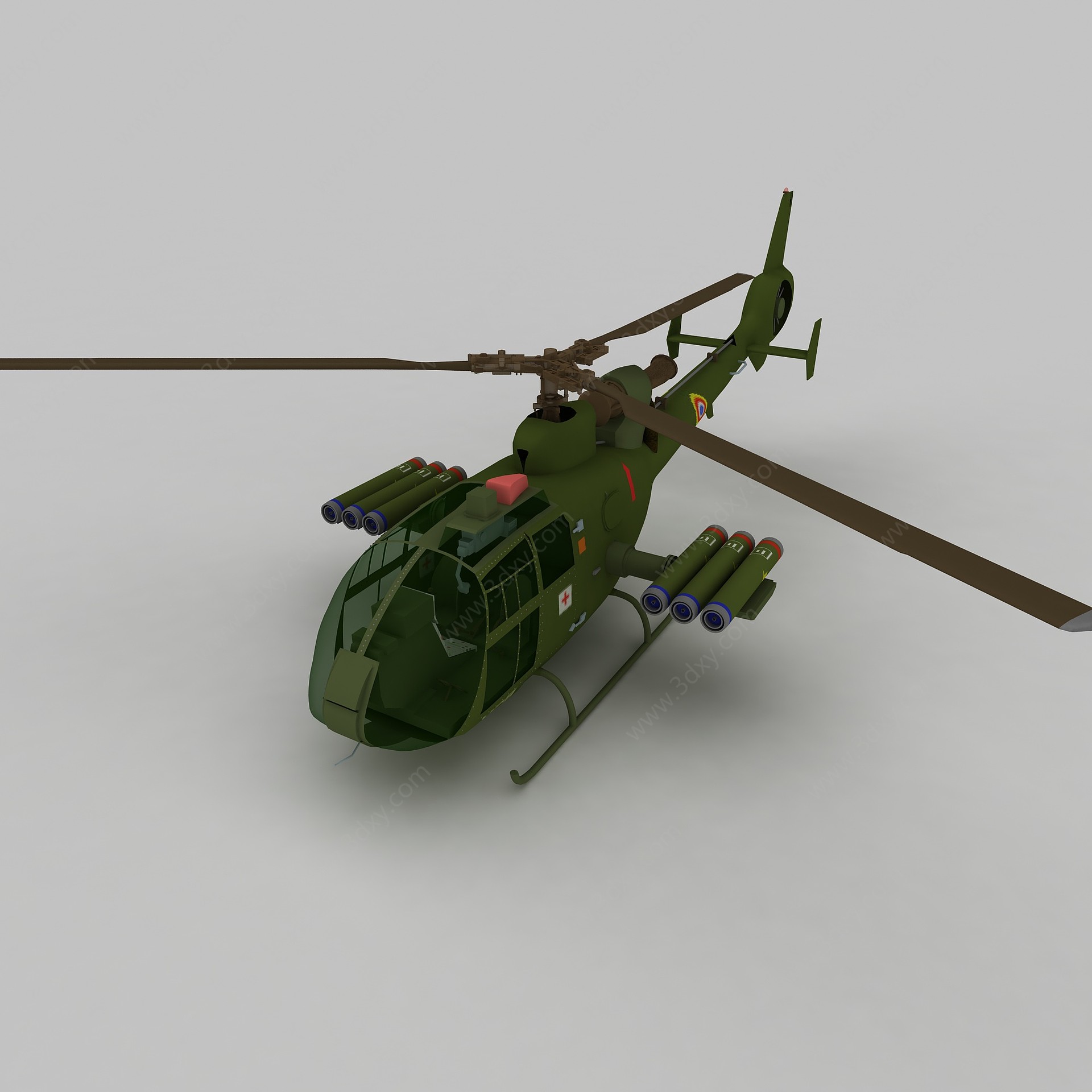 GAZELLE直升战斗机3D模型